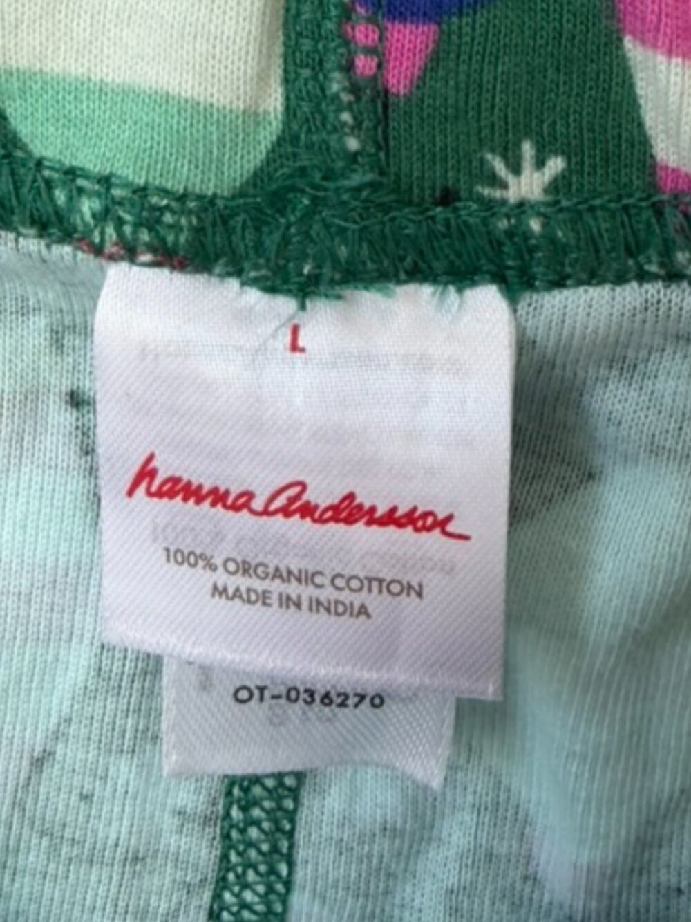 Hanna Andersson Long John Pajama Set In Delightful Decorations Pattern Large - Picture 5 of 10